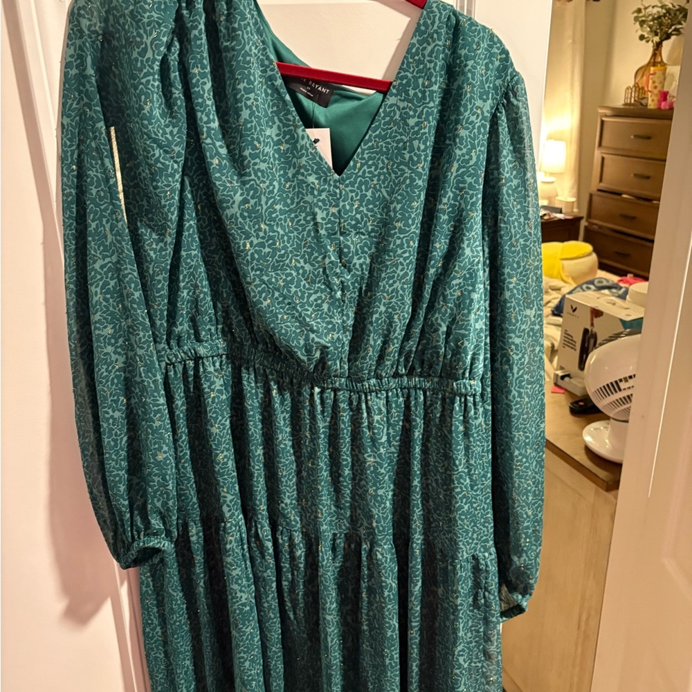Teal Long Sleeve Dress - Never Worn